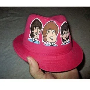 unbranded | Accessories | The Beatles Hat Pink Hand Painted  display picture 1